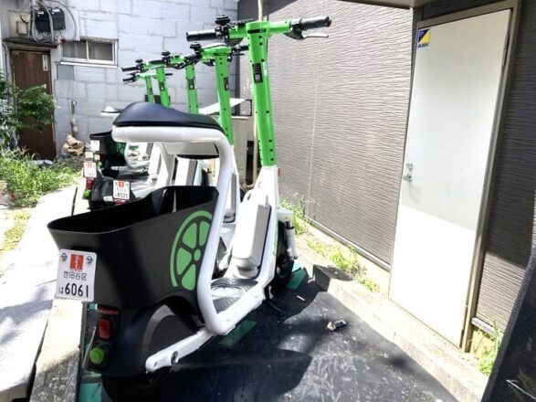 Limeの電動キックポート設置